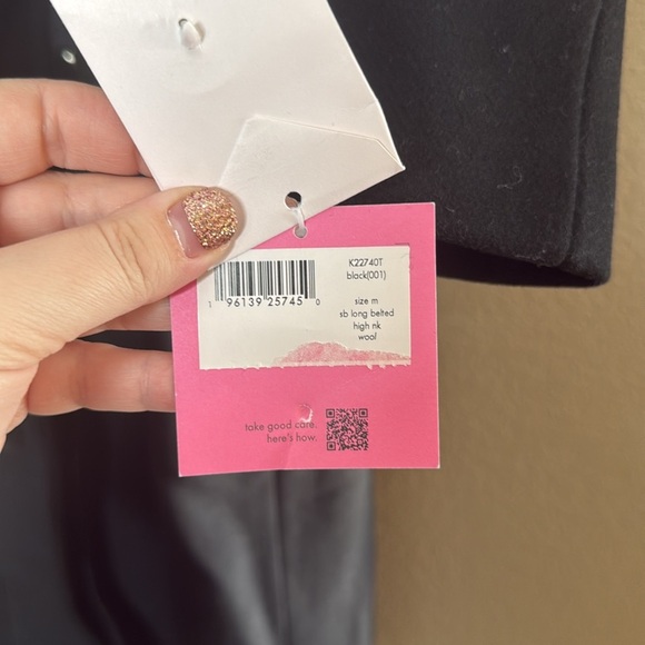 Kate Spade Black Long Coat - Picture 4 of 6
